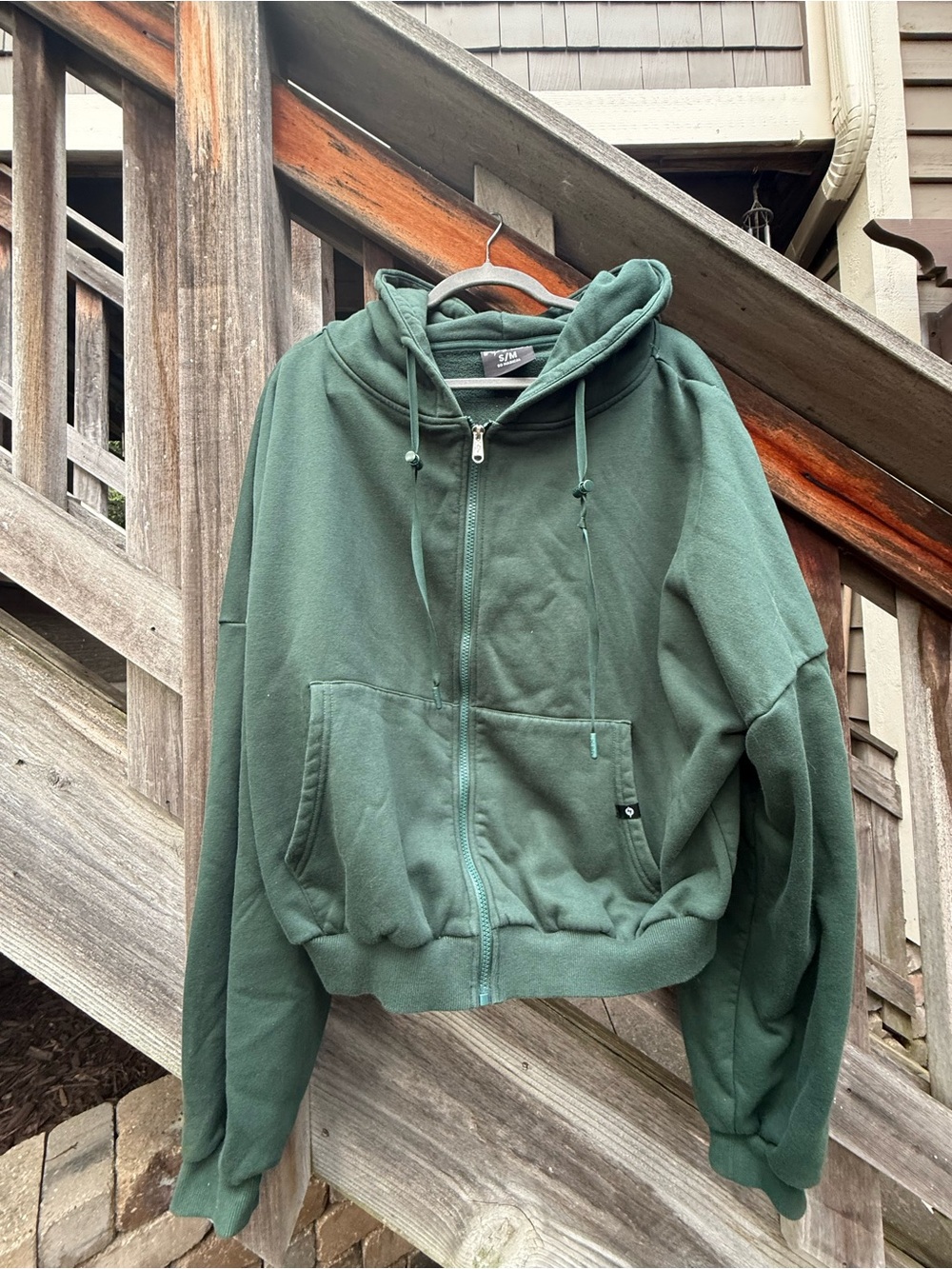 POPFLEX Forest Green Zip-Up Hoodie